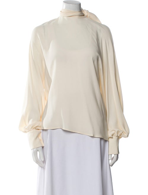 Valentino Silk Mock Neck Blouse