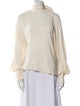 Valentino Silk Mock Neck Blouse