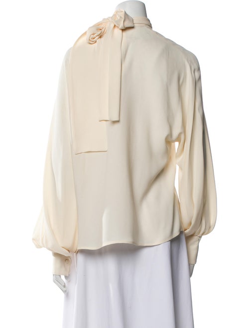 Valentino Silk Mock Neck Blouse