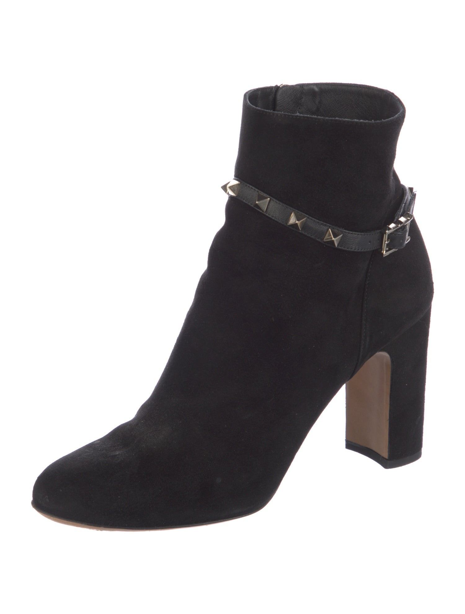Valentino Rockstud Accents Suede Boots