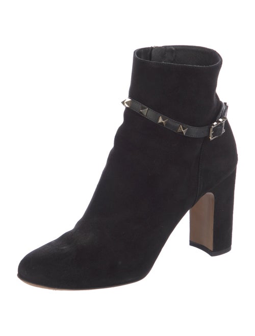 Valentino Rockstud Accents Suede Boots