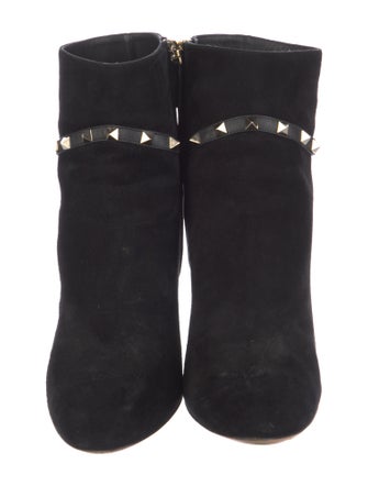 Valentino Rockstud Accents Suede Boots