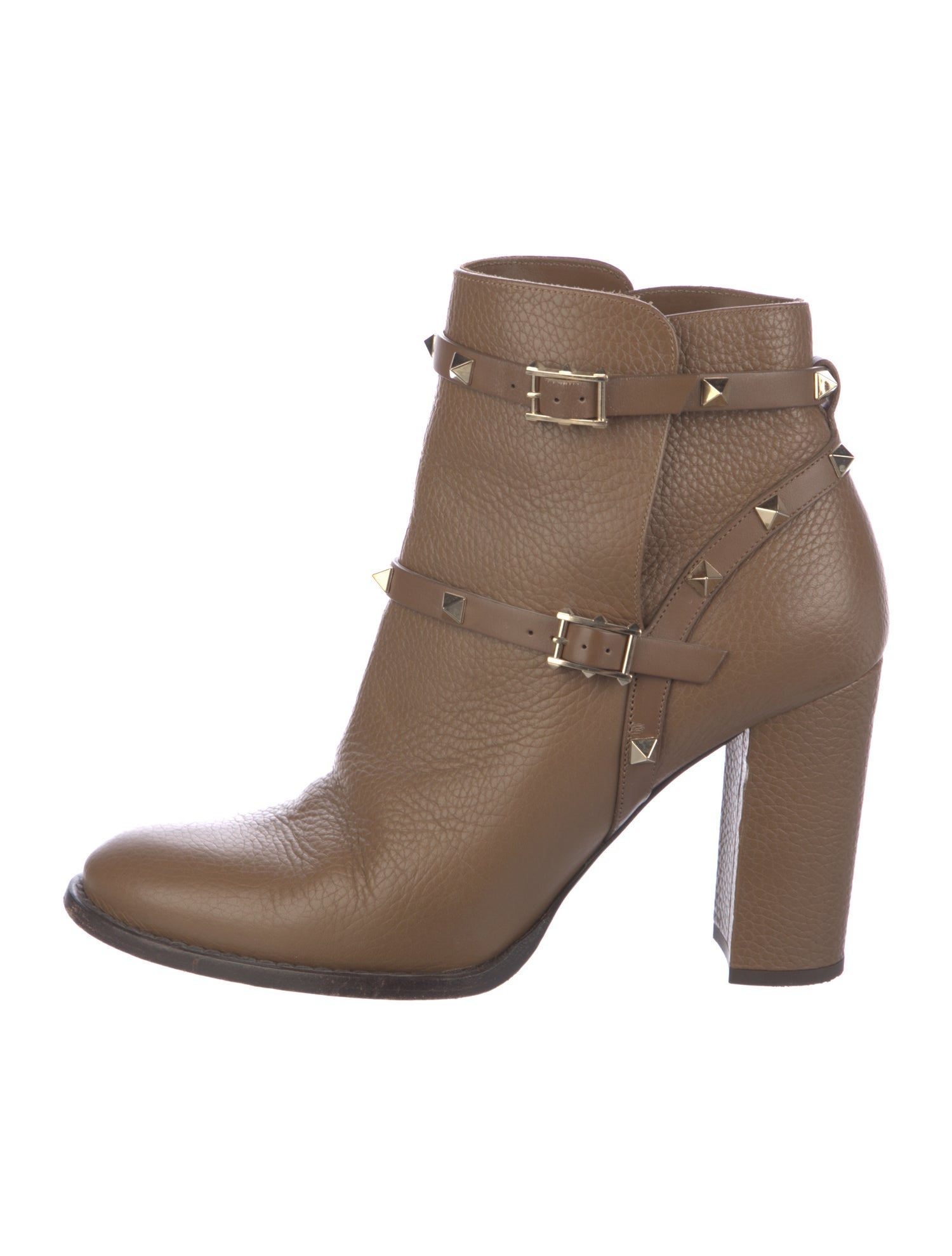 Valentino Rockstud Accents Leather Boots