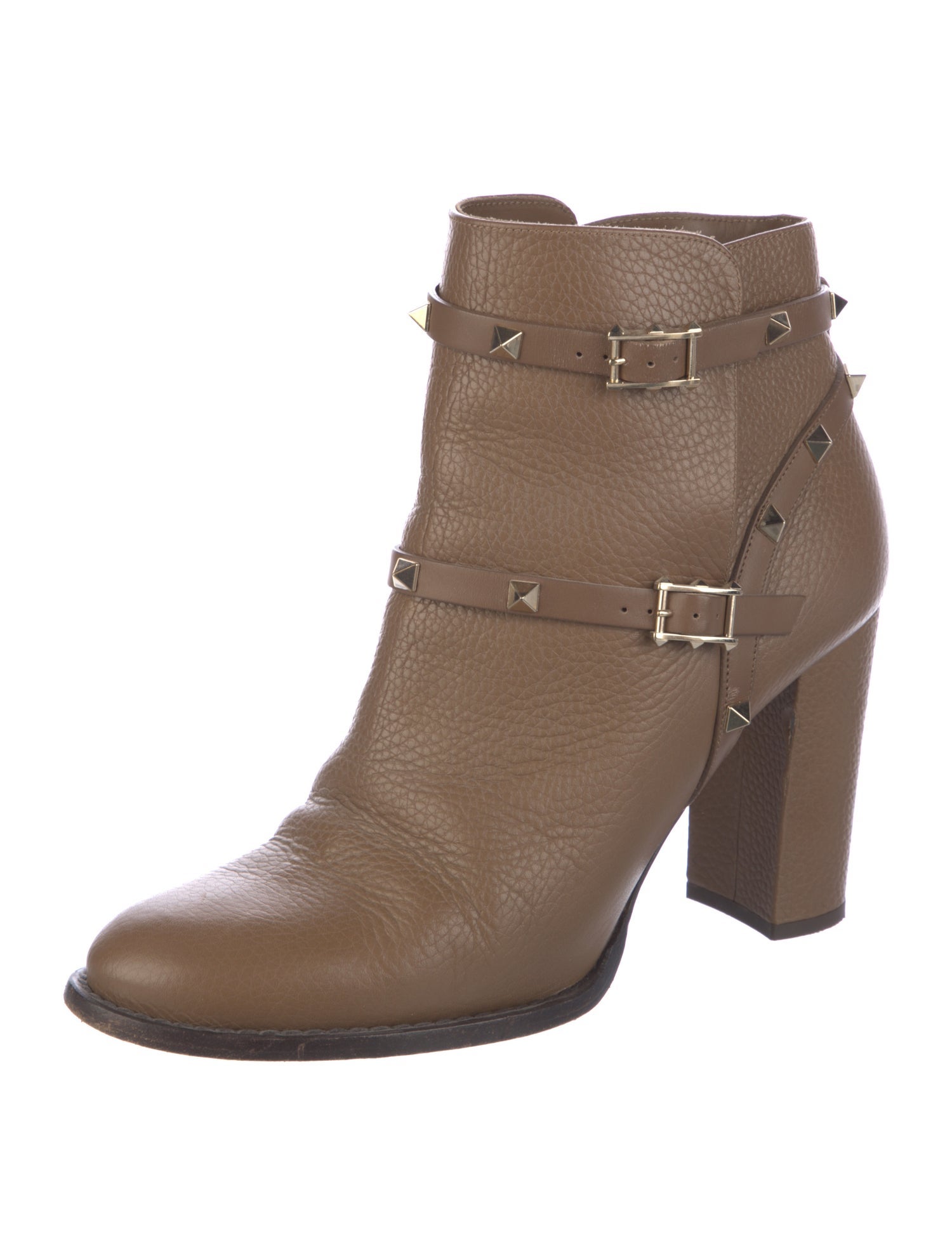 Valentino Rockstud Accents Leather Boots