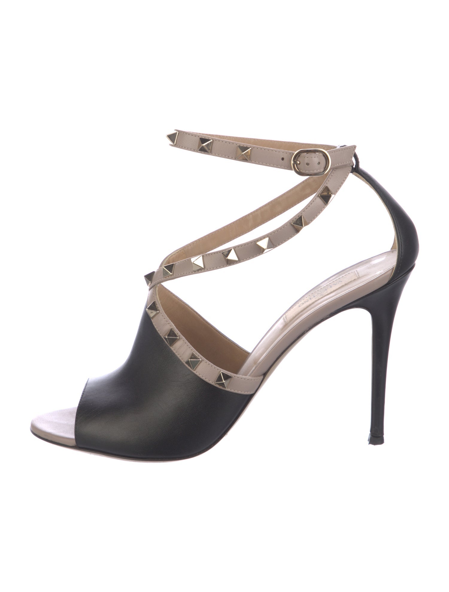 Valentino Rockstud Accents Leather Sandals