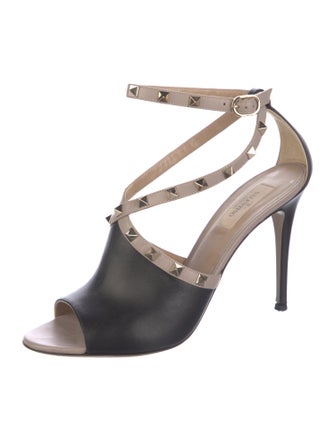 Valentino Rockstud Accents Leather Sandals