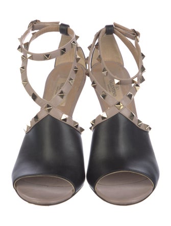 Valentino Rockstud Accents Leather Sandals