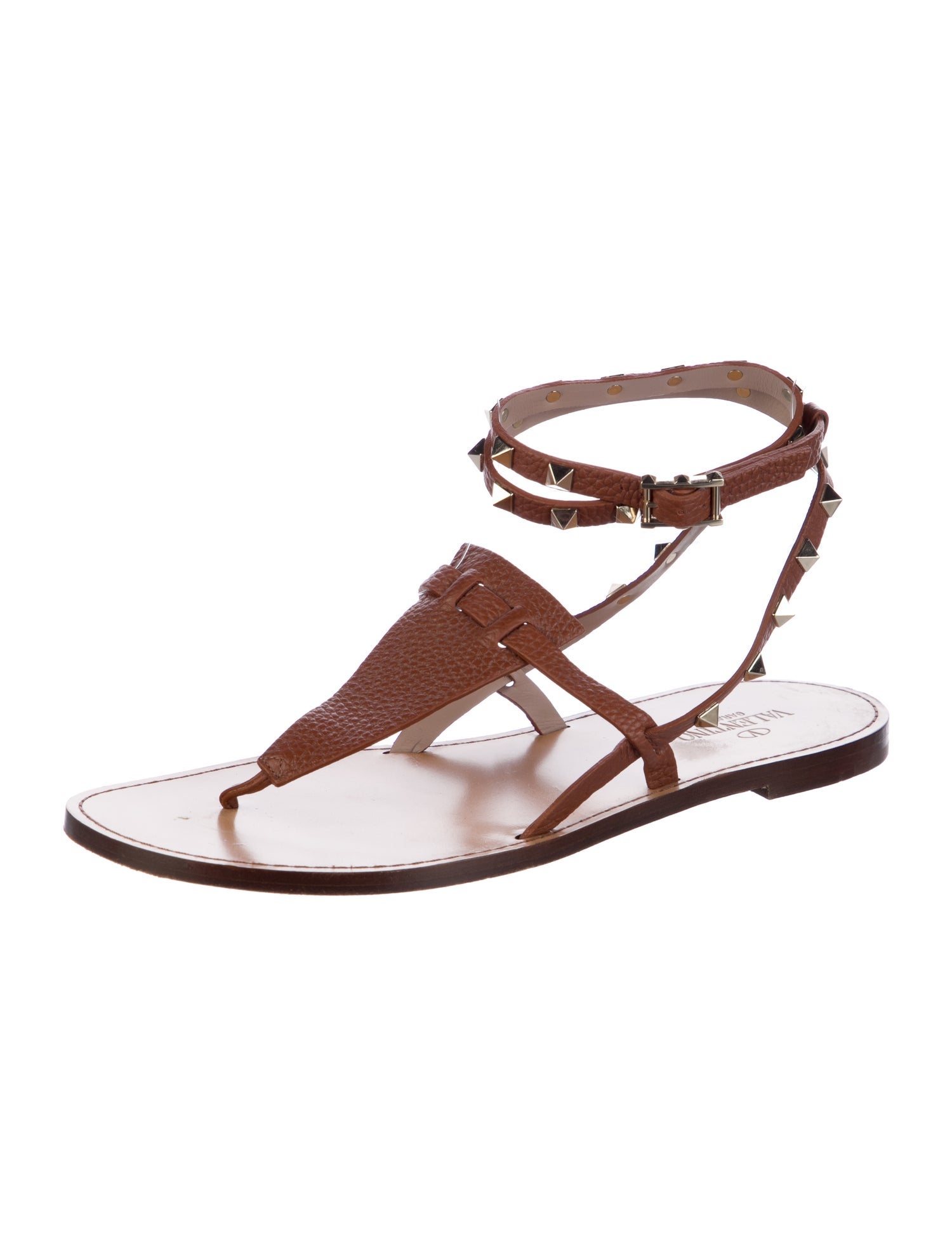 Valentino Leather Gladiator Sandals