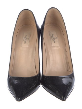Valentino Rockstud Accents Patent Leather Pumps