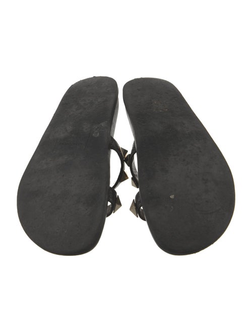 Valentino Rockstud Accents Leather Slides