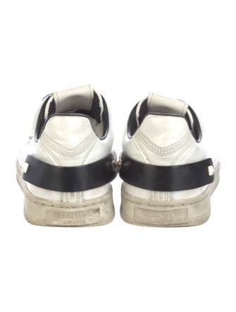 Valentino Rockstud Accents Leather Sneakers