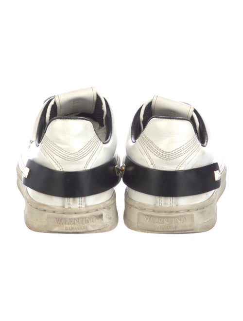 Valentino Rockstud Accents Leather Sneakers