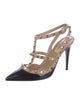 Valentino Rockstud Accents Patent Leather T-Strap Pumps
