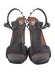 Valentino Rockstud Accents Leather T-Strap Sandals