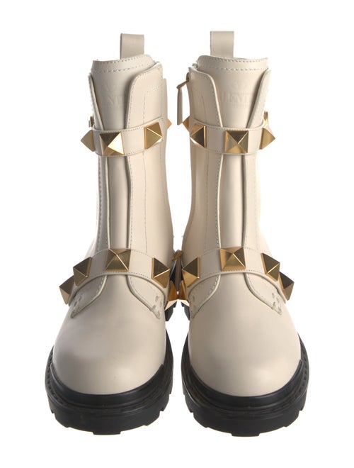 Valentino Rockstud Accents Leather Boots