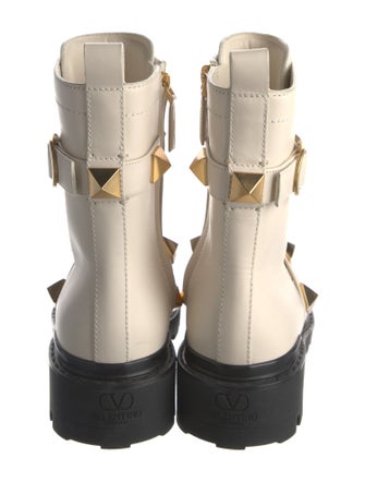 Valentino Rockstud Accents Leather Boots