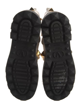 Valentino Rockstud Accents Leather Boots