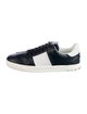 Valentino Leather Colorblock Pattern Sneakers