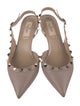 Valentino Rockstud Accents Leather Slingback Pumps