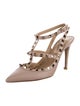 Valentino Rockstud Accents Leather T-Strap Pumps