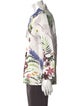 Valentino Hemp Floral Print Polo Shirt