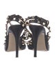 Valentino Rockstud Accents Leather T-Strap Pumps