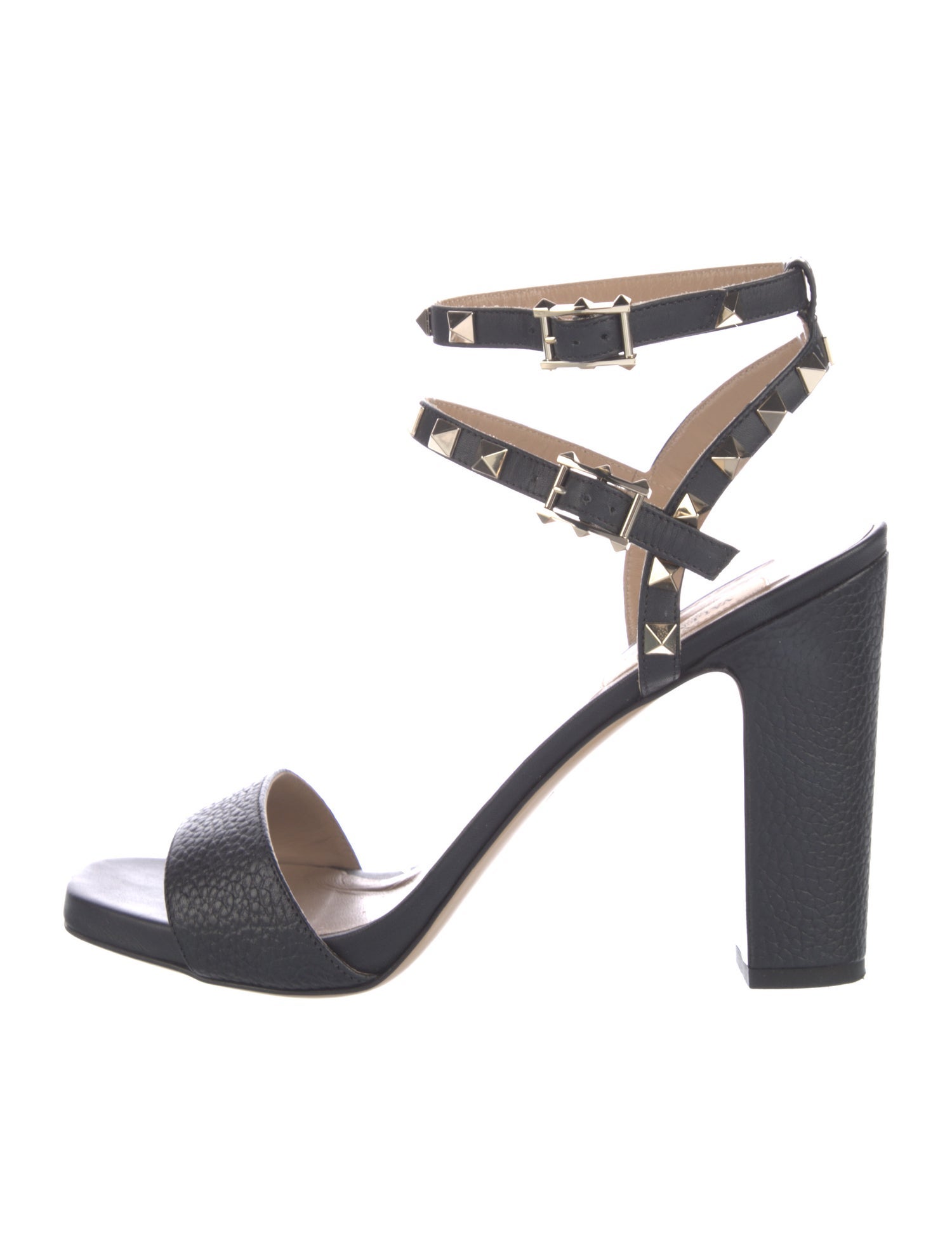 Valentino Rockstud Accents Leather Sandals