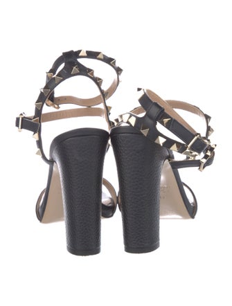 Valentino Rockstud Accents Leather Sandals