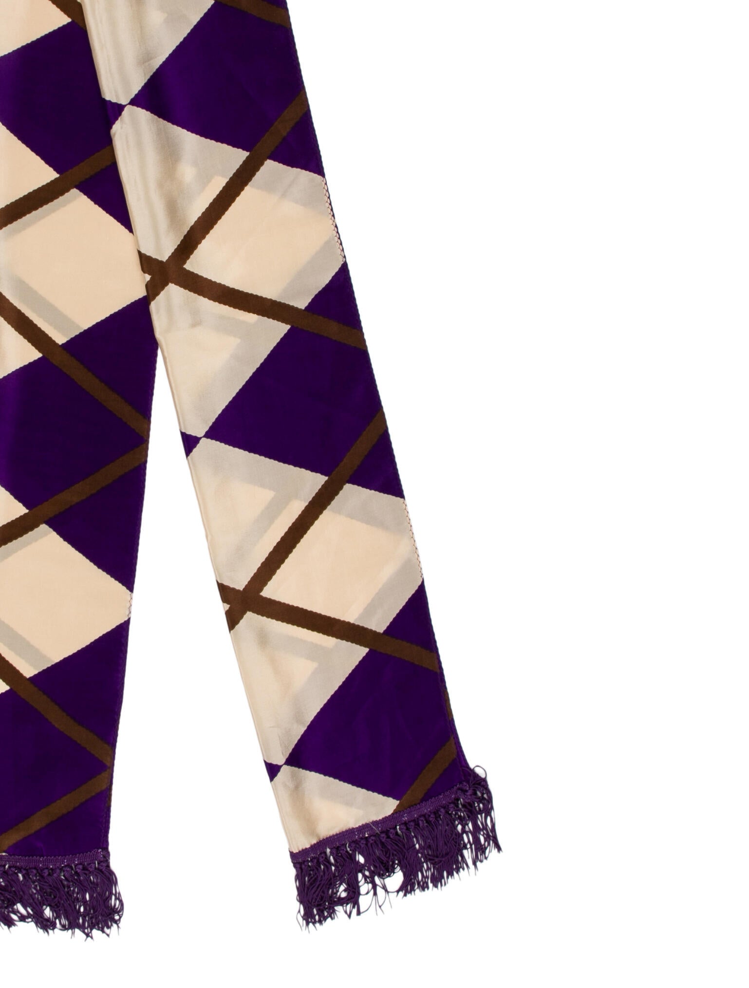 Valentino Silk Plaid Print Scarf