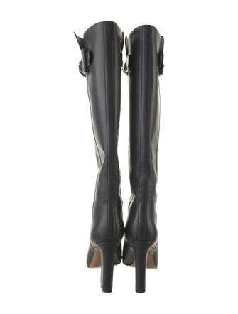 Valentino Leather Braided Accents Boots