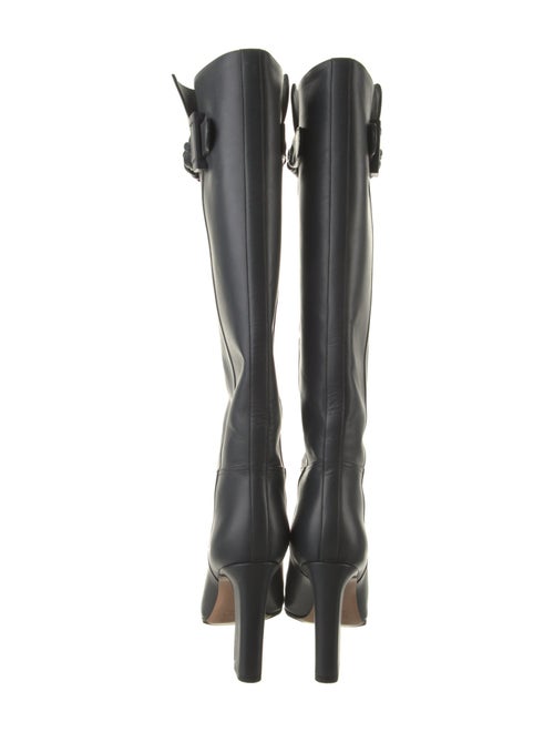 Valentino Leather Braided Accents Boots