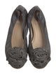 Valentino Denim Ruffle Embellishment Ballet Flats