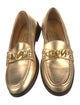 Valentino Leather Chain-Link Accents Loafers