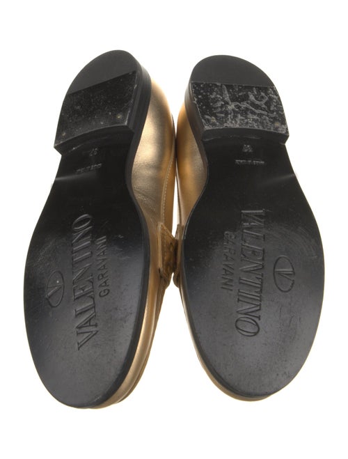 Valentino Leather Chain-Link Accents Loafers