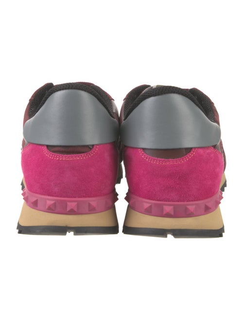 Valentino Rockstud Accents Suede Sneakers