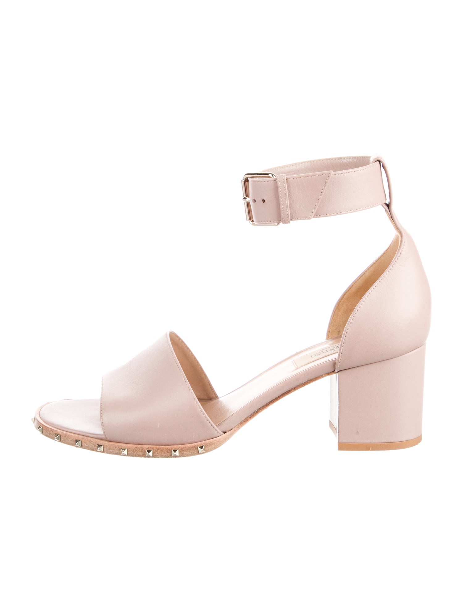 Valentino Rockstud Accents Leather Sandals