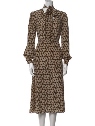 Valentino Silk Midi Length Dress