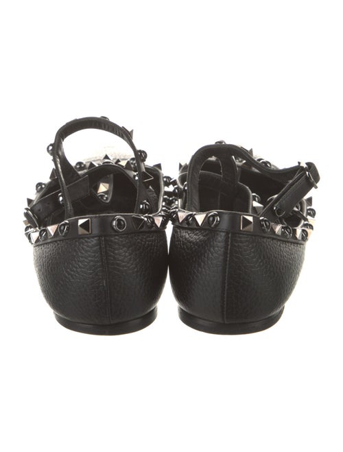 Valentino Rockstud Accents Leather Ballet Flats