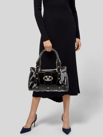 Valentino Patent Leather Top Handle Bag