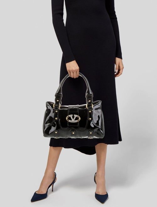 Valentino Patent Leather Top Handle Bag