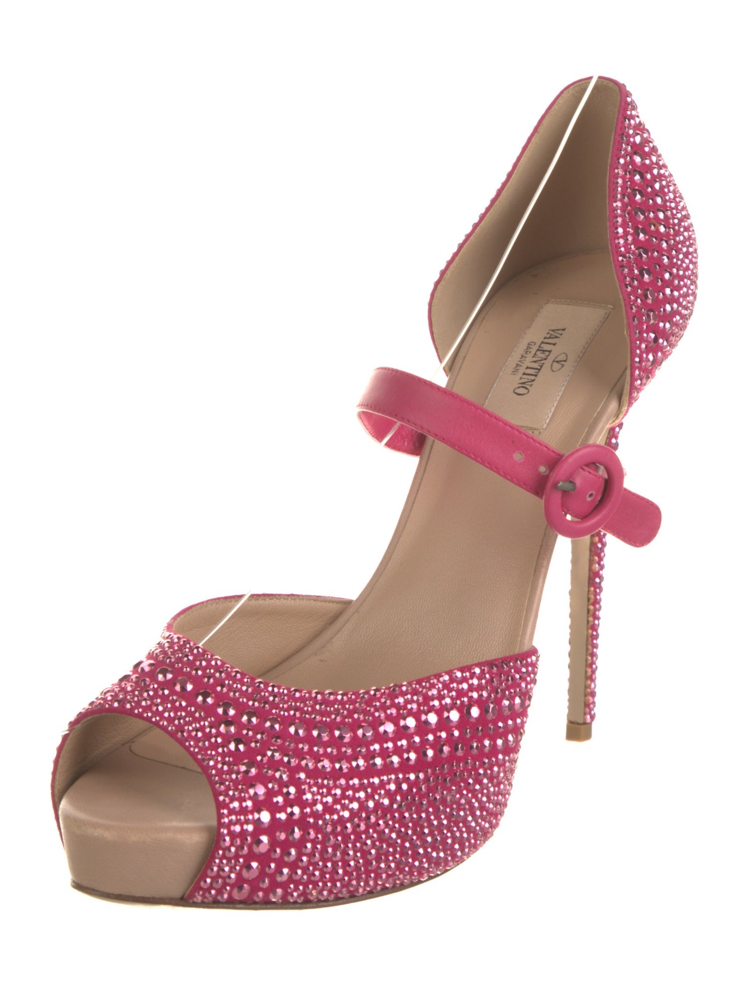 Valentino Crystal Crystal Embellishments D'Orsay Pumps