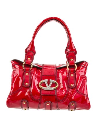 Valentino Patent Leather Top Handle Bag