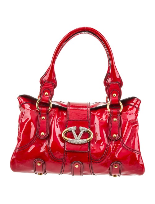 Valentino Patent Leather Top Handle Bag