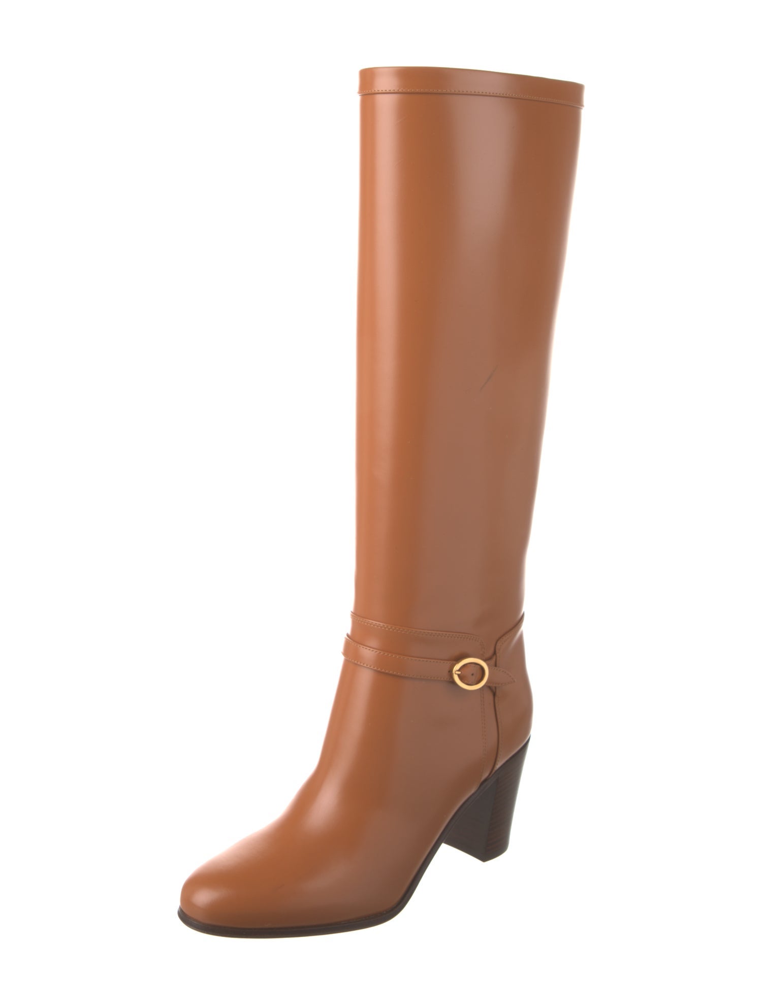 Valentino Rockstud Accents Leather Riding Boots