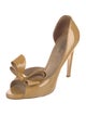 Valentino Patent Leather Bow Accents D'Orsay Pumps