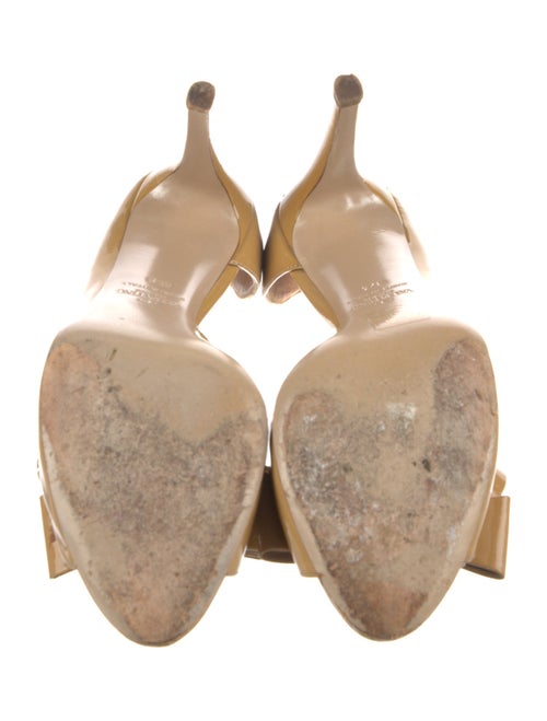 Valentino Patent Leather Bow Accents D'Orsay Pumps