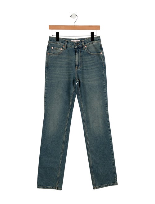 Valentino Mid-Rise Straight Leg Jeans