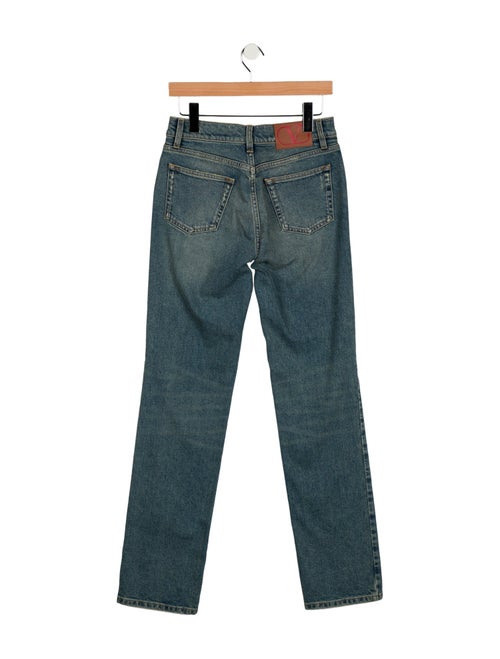 Valentino Mid-Rise Straight Leg Jeans