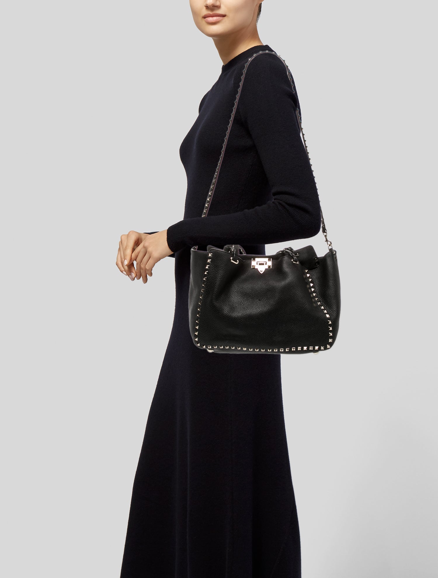 Valentino Leather Top Handle Bag