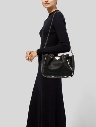 Valentino Leather Top Handle Bag